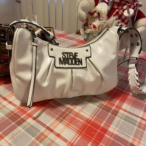 Steve Madden White Shoulder Bag
